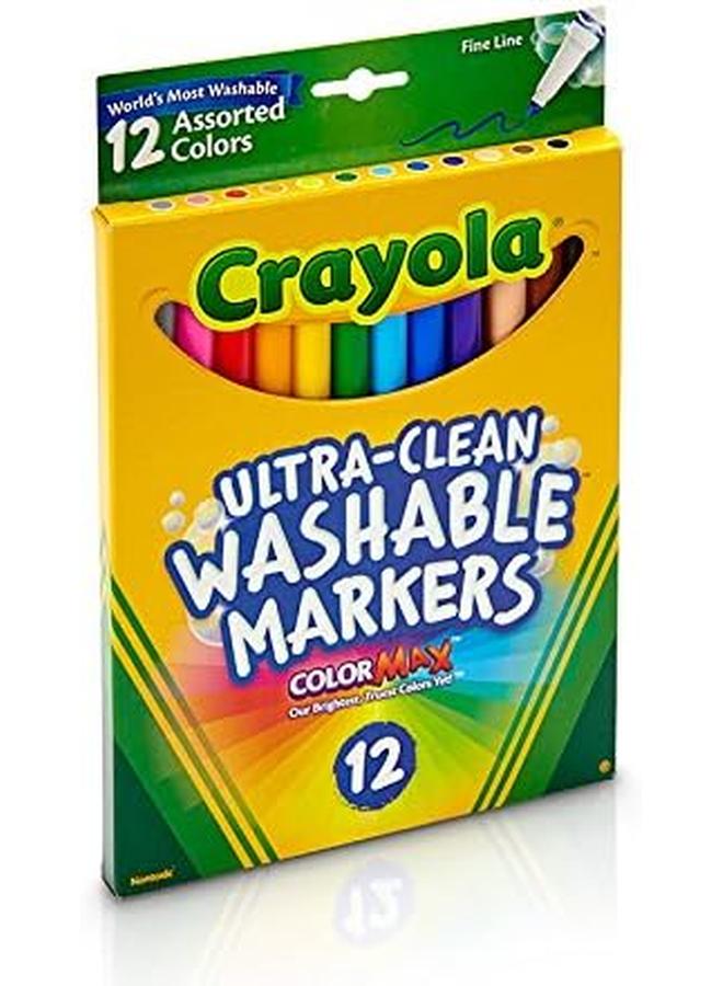 كرايولا 12 قيراط. أقلام تحديد كولورماكس فائقة النظافة وقابلة للغسل، قطعة واحدة - Image 4