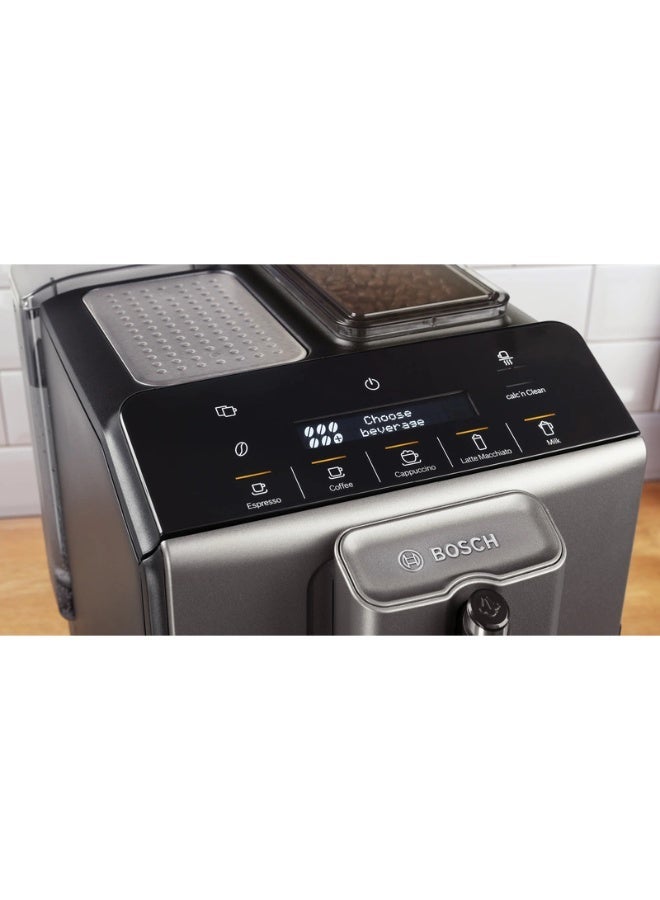بوش Series 2 Fully automatic coffee machine VeroCafe Diamond titanium metallic TIE20504 1.4 L 1300 W TIE20504 Diamond titanium metallic and Black - Image 3