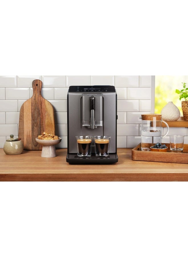 بوش Series 2 Fully automatic coffee machine VeroCafe Diamond titanium metallic TIE20504 1.4 L 1300 W TIE20504 Diamond titanium metallic and Black - Image 2