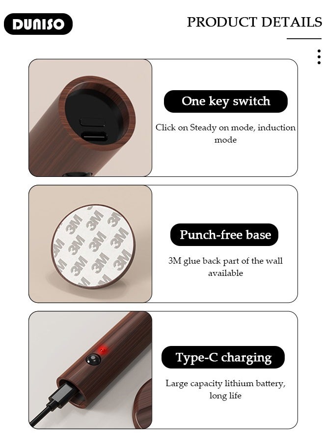 Motion Sensor Night Lights,Smart Led Light, Magnet Body Sensor Hallway Light,Hand-held Portable Stairway,Wooden Wall Sconce Cabinet Lights,No Plug Lamp USB Charge for Wall Cabinet Bedroom Kitchen etc - pzsku/ZA06B8431B160B9713D5DZ/45/_/1733190236/4aec318d-34c4-43b3-bc9f-06dfa239696b