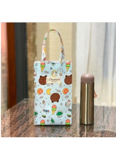 1 x 5 pcs New Korean Style Waterproof Tote for Bottles and Umbrellas Blue Ice Cream Bear