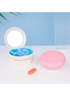 CMGTYYD 2 Pack Aligner Case with Mirror,Convenient Retainer Case for Invisalign Aligners, Night Guards, and Mouth Guards(1PC Pink +1PC White)  - Image 1