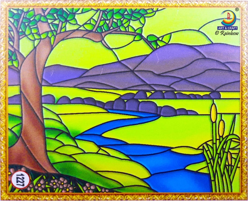 Rainbow DIY - Fiberglass Painting Kit, Nature, Medium (7.75x10.5 inch), Design No. 1227 - Image 1