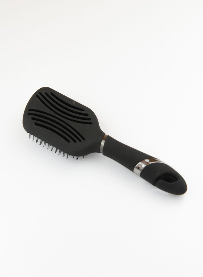 Evaluemart Ultra Paddle Hair Brush with Large Coverage, Soft Ball-Point Bristles for Men & Women, Black - Image 3