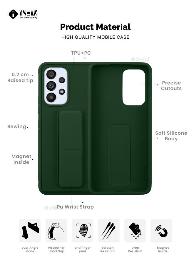 INEIX - 3 In 1 Magnetic Hand Grip Holder Case For Samsung Galaxy A53 5G Green - Image 1