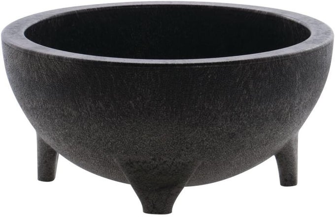 BLACK MOLCAJETE DISH 56 OZ POLYPROPYLENE 875 DIAMETER X 4 H