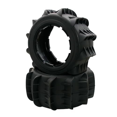FLMLF Sand Wheel Tire Skin Set Universal Front Rear Tyre for 1/5 HPI ROFUN ROVAN KM Baja 5B 5T 5SC SS Kraton 8s Losi DBXL-E 2.0 - Image 1