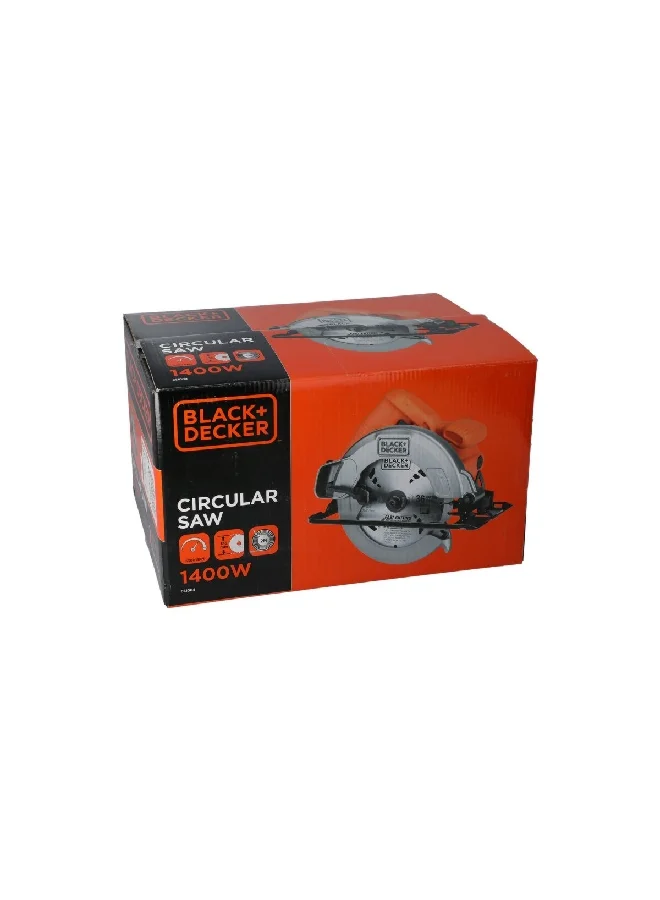 BLACK+DECKER 1400W Circular Saw Orange and Silver 184 mm CS1004-B5