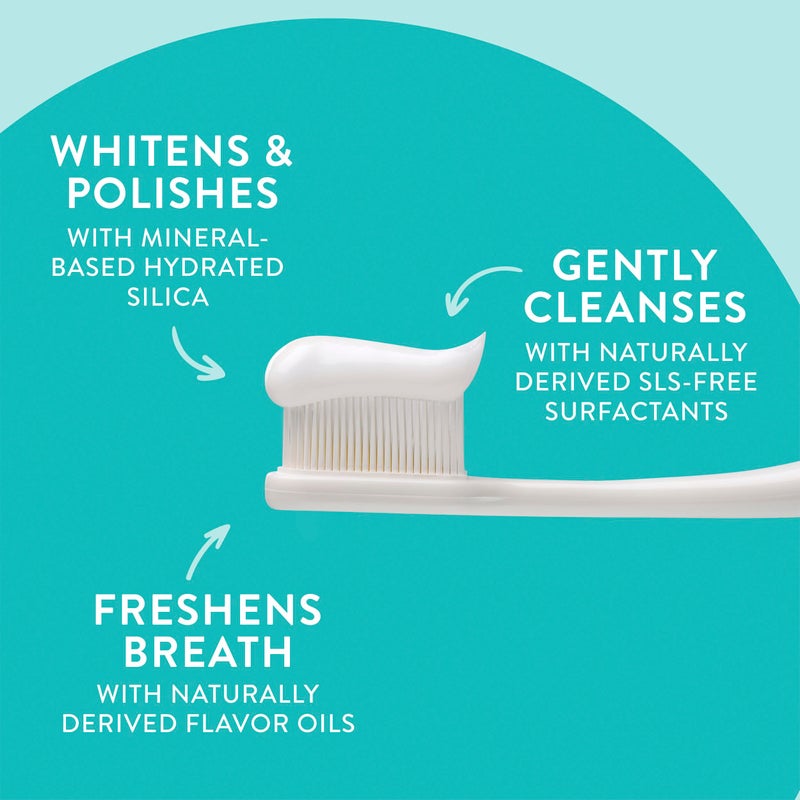 Native Fluoride Free Toothpaste, Whitening - for Adult, Kids 2+ Oral Care - Wild Mint & Peppermint Oil Flavor, 4.1oz (Pack of 3) - Image 3