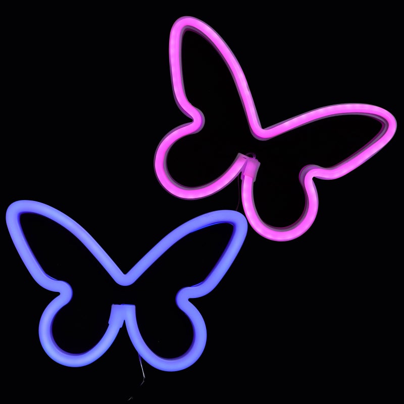 2pcs Butterfly Neon Lamps Butterfly Neon Signs Butterfly Light Wall Decoration - Image 3