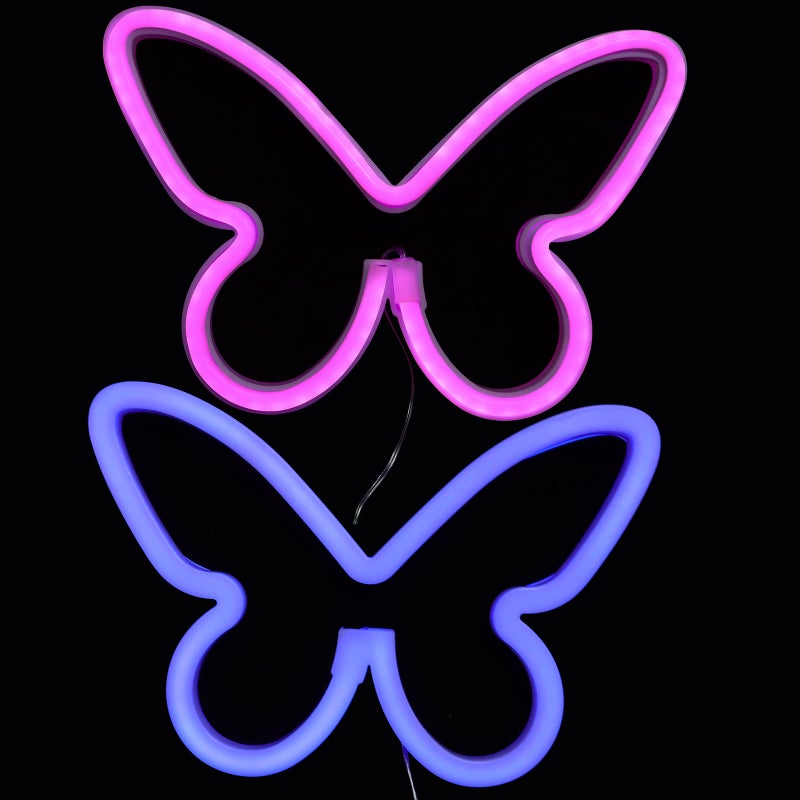 2pcs Butterfly Neon Lamps Butterfly Neon Signs Butterfly Light Wall Decoration - Image 5