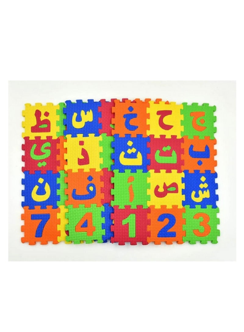 36pcs Arabic Alphabets Mini Puzzle Foam Interlocking Learning Educational Alphabet Mat For Kids  - Image 1