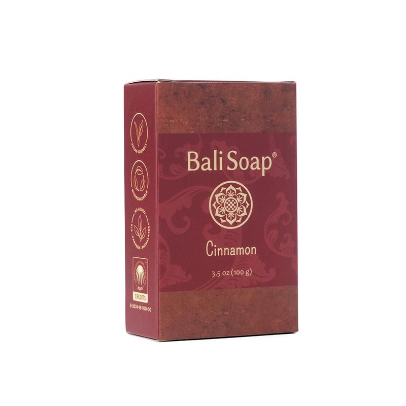 Bali Soap - Cinnamon Natural Soap - Bar Soap for Men & Women - Bath, Body and Face Soap - Vegan, Handmade, Exfoliating Soap - 3 Pack, 3.5 Oz each - Image 1