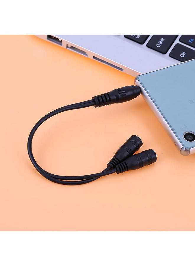 NIBEMINENT 3.5mm Male To 2 Female Y Splitter Stereo Extension Audio Cable Black - Image 2