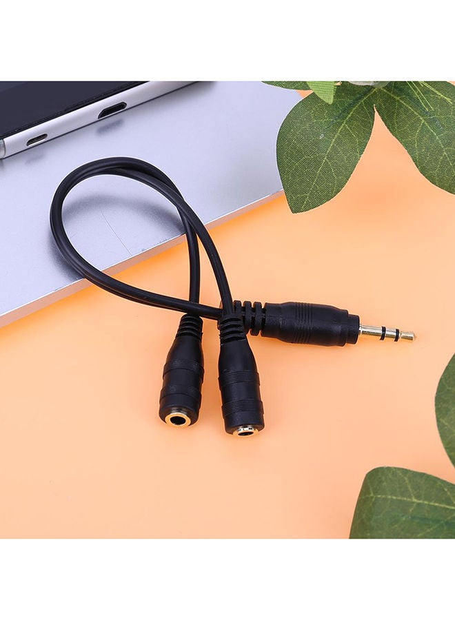 NIBEMINENT 3.5mm Male To 2 Female Y Splitter Stereo Extension Audio Cable Black - Image 3