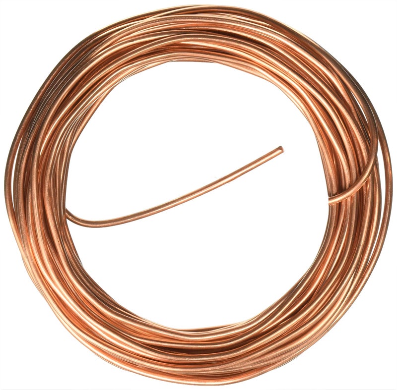 ART IFACT 2 Meters Bare Copper Wire - 14 Gauge (2.032 mm Diameter) - Copper Wire - Without Enameled - Imitation Jewellery part - Image 1