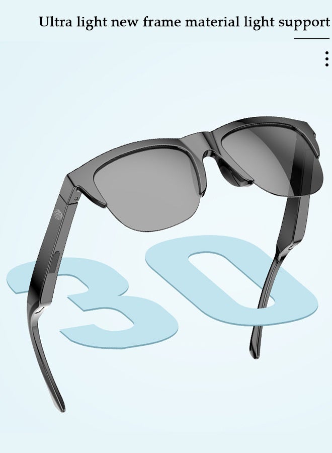 DUNISO Smart Glasses, Bluetooth Sunglasses with Speakers, Fingerprint Touch Control, Clear Calls Game and Anti-Blue Light Lenses, Intelligent Wireless Bluetooth Audio Glasses for Men Women - Image 5