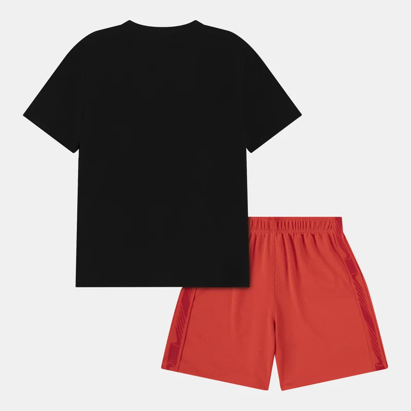 نايكي Kids' Sportswear Victory Lap T-Shirt And Shorts Set