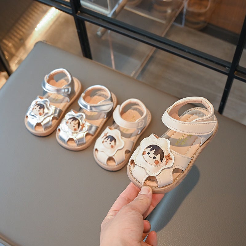 Girls' Shoes Kidsren'S Sandals Kidsren'S Toe-Toe Shoes Baby Girl'S Shoes Soft Sole Non-Slip Baby Princess Shoes - Image 2