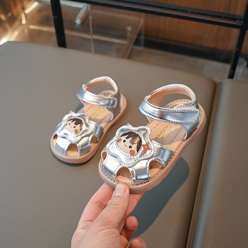 Girls' Shoes Kidsren'S Sandals Kidsren'S Toe-Toe Shoes Baby Girl'S Shoes Soft Sole Non-Slip Baby Princess Shoes - Image 5