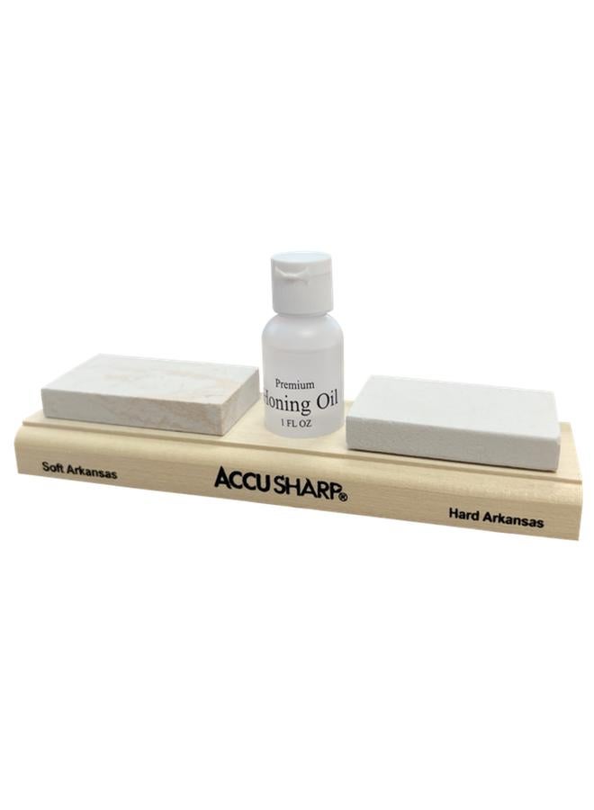 أكيو شارب طقم شحذ السكاكين AccuSharp سهل الاستخدام مع حجرين للشحذ وزيت الشحذ متعدد الألوان (متعدد الألوان) - Image 3