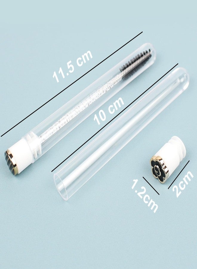 SenRocc 20pcs Mascara Wands Tube Reusable Lash Spoolies Black Classic Eyelash Brush Tubes Spoolies Lash Extension Brushes Applicators Makeup Tools (Black Classic-MIX) - Image 3