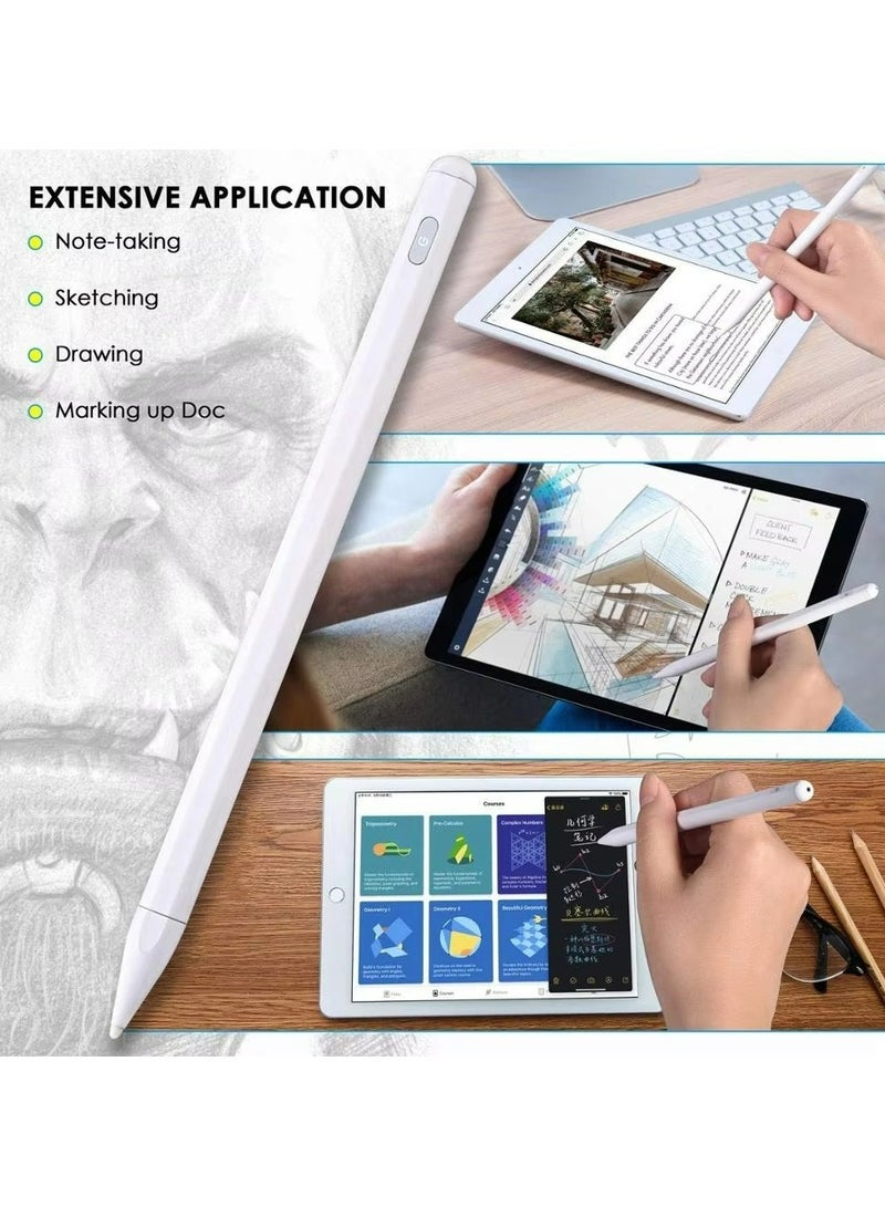 ELTRAZONE Active Stylus Digital Pen – Compatible with All iPhones, iPads, Android Tablets  Phones – High-Precision White Stylus for Drawing, Writing, and Touchscreen Use - Image 5