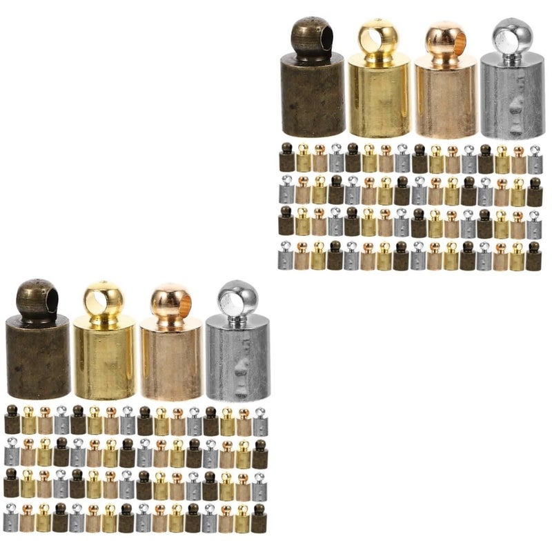 Angoily 500pcs Copper End Cap Tassel Findings for Jewelry Making Bracelets Necklaces Craft - Image 2