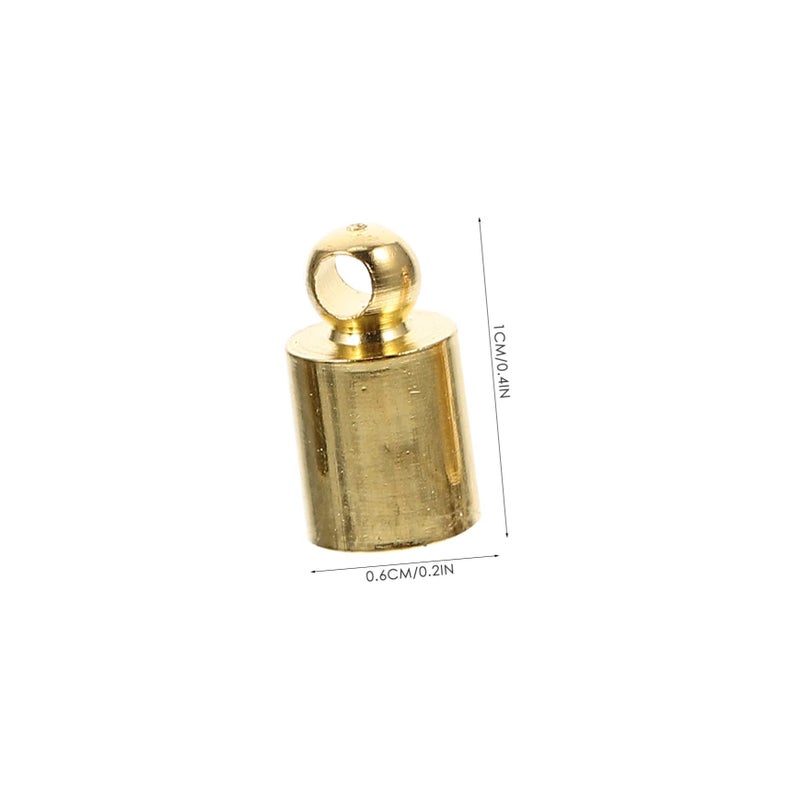 Angoily 500pcs Copper End Cap Tassel Findings for Jewelry Making Bracelets Necklaces Craft - Image 4