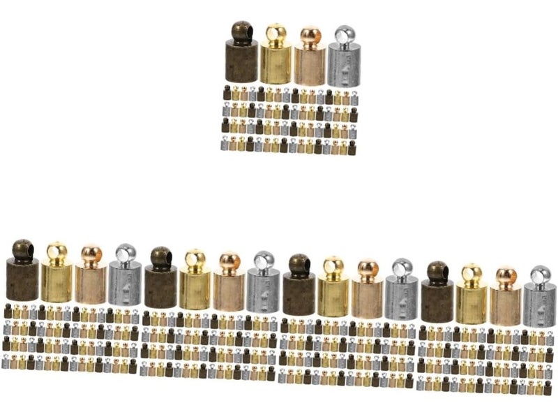 Angoily 500pcs Copper End Cap Tassel Findings for Jewelry Making Bracelets Necklaces Craft - Image 1