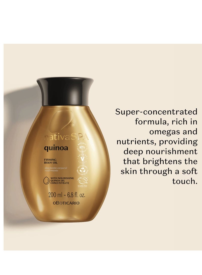 Nativa SPA by O Boticario Quinoa Hydrating Body Oil, Soft and Healthy Skin, 6.8 oz. (200 ml) - Image 2