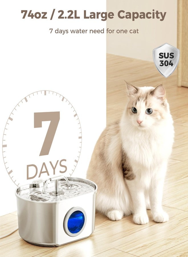 Neareal Cat Water Fountain Replacement Water Pump - Quiet Replacement Pump - Ideal for 2.2L/74oz Cat Drinking Fountain Automatic Pet Water Dispenser - Image 2