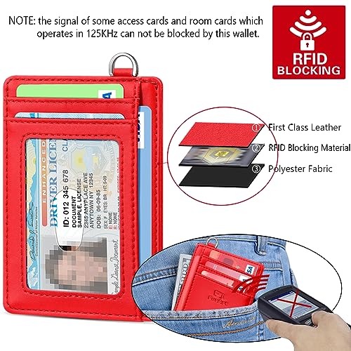 FurArt Slim Minimalist Wallet, Front Pocket Wallets, RFID Blocking, Credit Card Holder for Men-Scarlet - Image 5