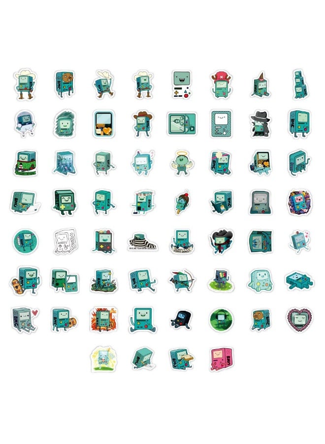 NIBEMINENT 60 Pcs Cartoon BMO Deco Kit Waterproof Stickers, High Definition Printing Bright Colors, Suitable for Laptop Skateboard Luggage Water Bottle Guitar DIY  - Image 3