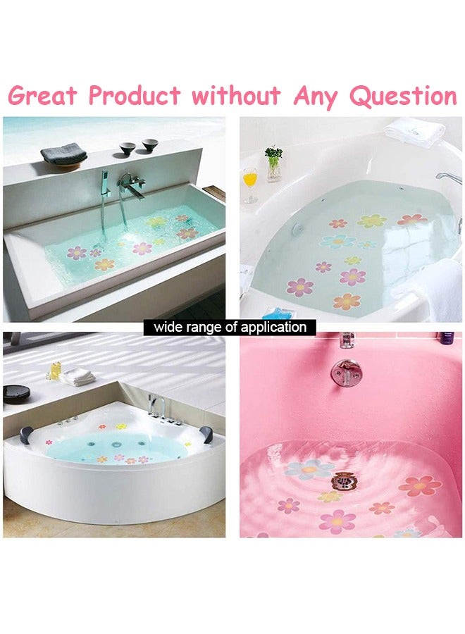 20 قطع غير زلة ملصقات حوض الاستحمام ، الطفل دش الكلمة عدم الانزلاق ملصقات الزهور الزاهية يزين مع مكشطة قسط - Image 5