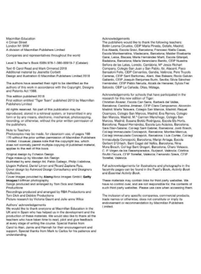 Macmillan  New Tiger - English course for Schools - Level 3_Teachers_Book_cat - Image 2