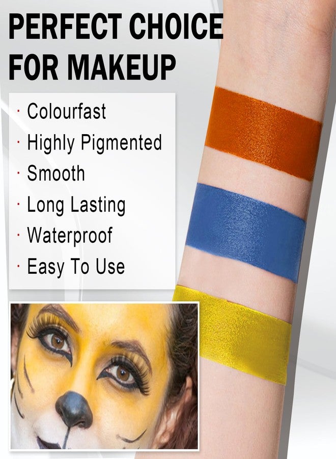 QIUFSSE Blue Face Paint Stick Professional Eye Black Baseball Softballs Football,Blue Body Painting for Clown Halloween Zombie Vampire Skeleton Cosplay SFX Makeup（Blue） - Image 4