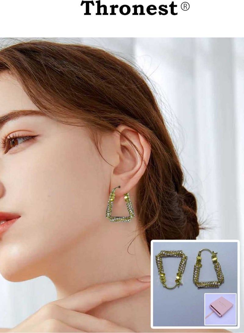 عرش أقراط دائرية ذهبية أنيقة ， جميلة وخفيفة ， مثالية لحفلات الزفاف والاحتفالات - Image 1