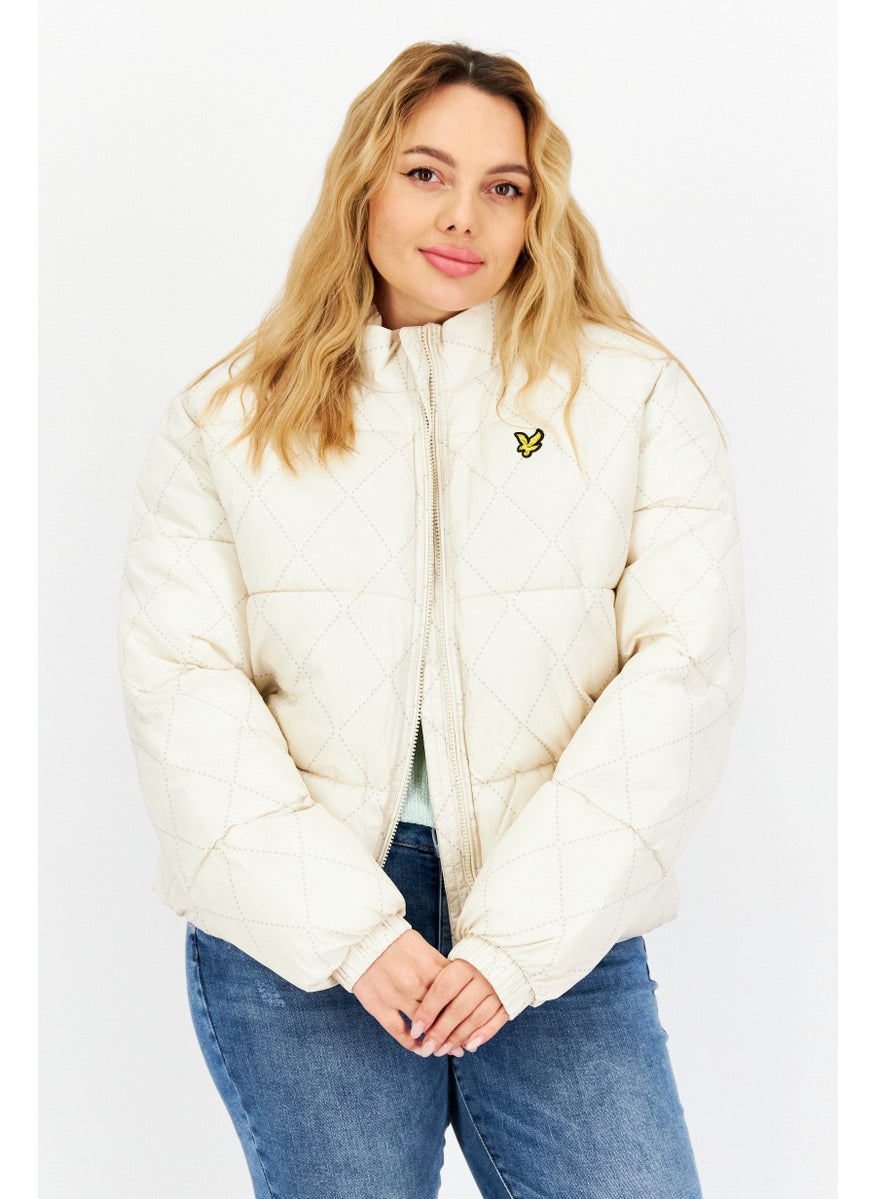 Women Embroidered Logo Puffer Jacket, Cream Combo - pzsku/ZA06CF5F29DF15A9048D1Z/45/_/1724350894/8c0d8d3c-c1af-42ad-8ae7-d06d2d824ca0