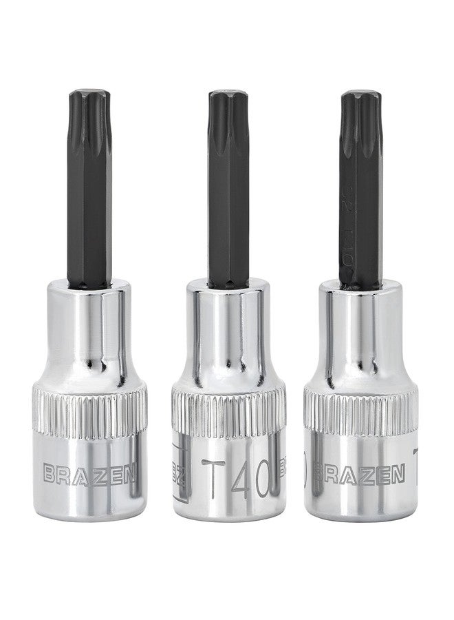 BRAZEN T40 Torx/Star Drive Socket Three Pack (3/8" Drive, Short)