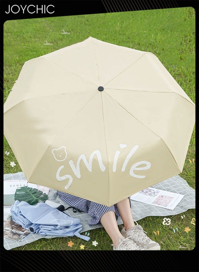 Joychic مظلة شمسية خارجية للنساء خفيفة الوزن محمولة للحماية من الشمس ومقاومة للمطر مظلة قابلة للطي ذات استخدام مزدوج - Image 1