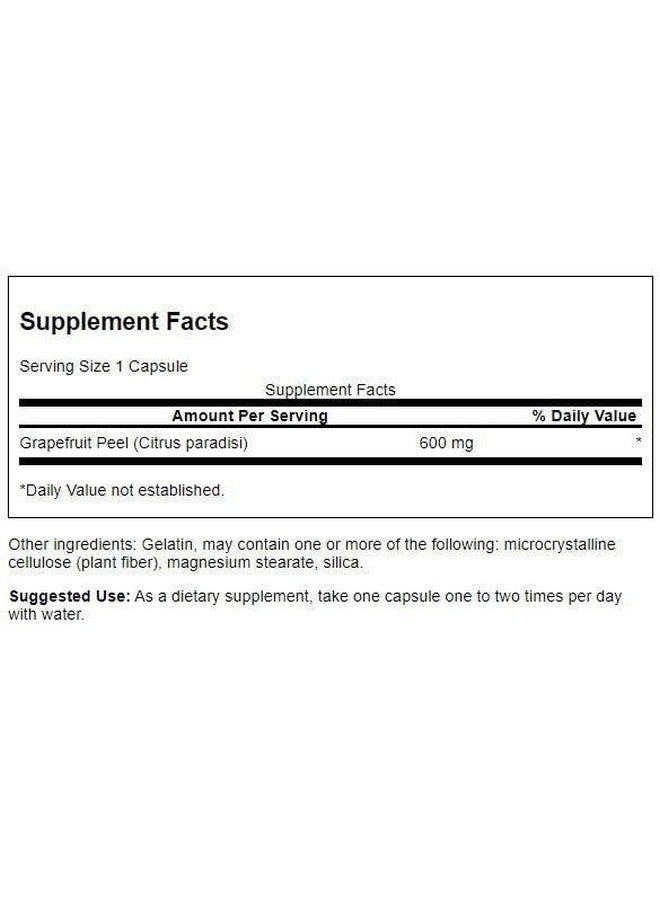 Swanson Full-Spectrum Grapefruit Peel 600 Milligrams 120 Capsules - Image 2