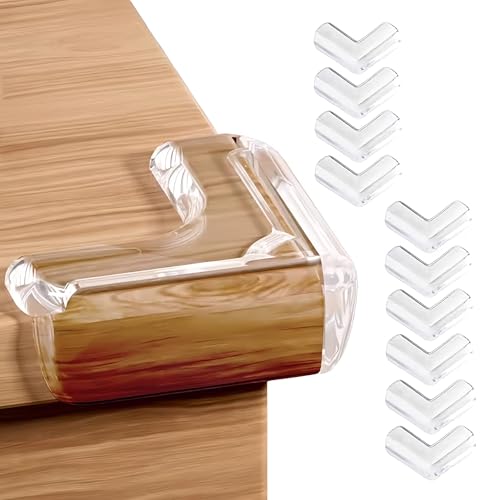 KidDough Baby Proofing Corner Guards, Corner Protector for Sharp Edges, Table Corner Protector for Baby Safety (L Shape Transparent) - Image 1