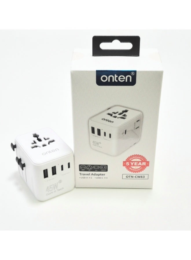 أونتن محول سفر عالمي OTN-W83 بقوة 45 واط بتقنية GaN - Image 1