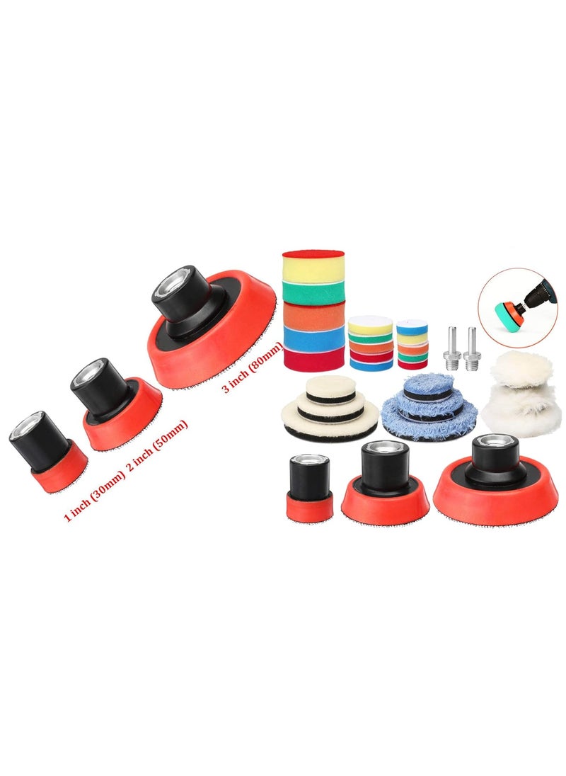 DIY Crafts DIY Crafts 500 Grm 3Kit Buffing Polishing Pad Kit 1 2 3 Kit 5811 Thread Backing Pad Adapters for Car Sanding Polishing Waxing Sealing Glaze Cerium Oxide500 Grm 3Kit  - Image 3
