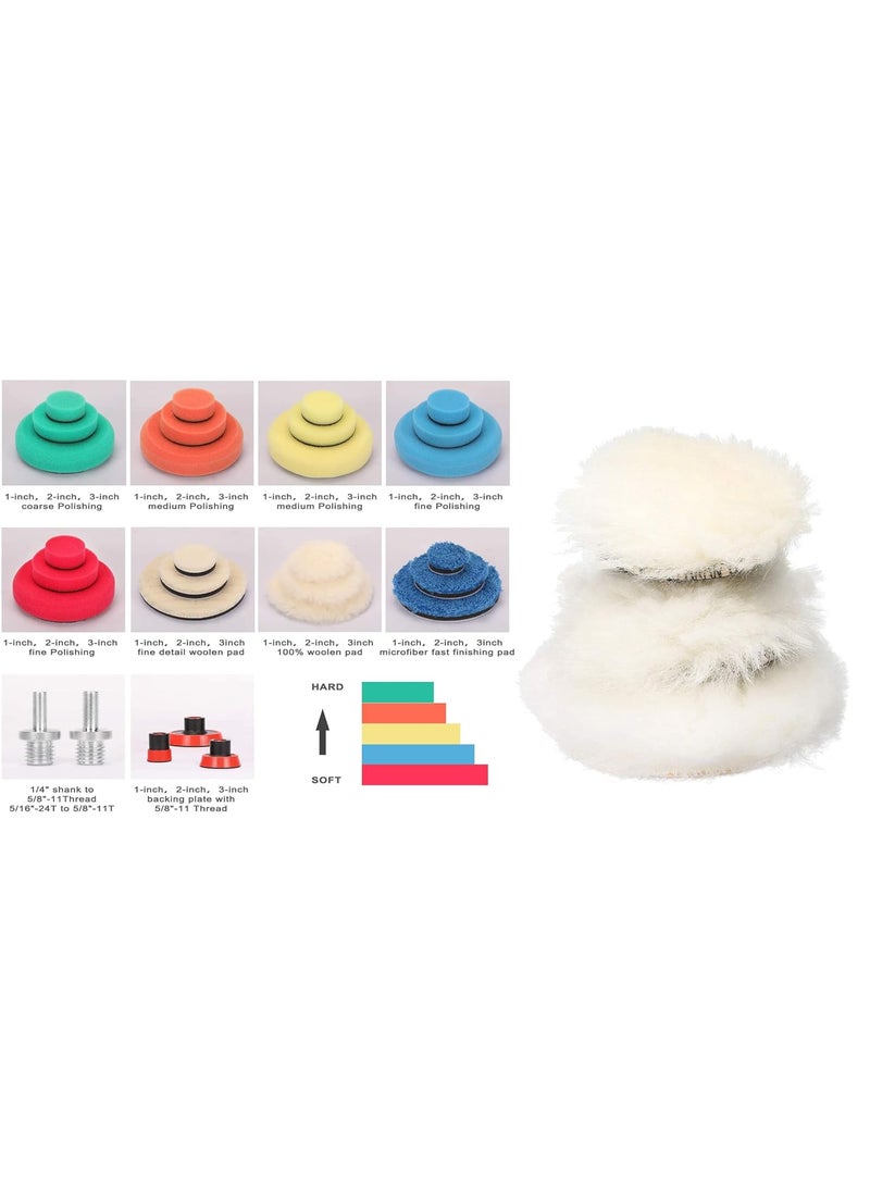DIY Crafts DIY Crafts 500 Grm 3Kit Buffing Polishing Pad Kit 1 2 3 Kit 5811 Thread Backing Pad Adapters for Car Sanding Polishing Waxing Sealing Glaze Cerium Oxide500 Grm 3Kit  - Image 4