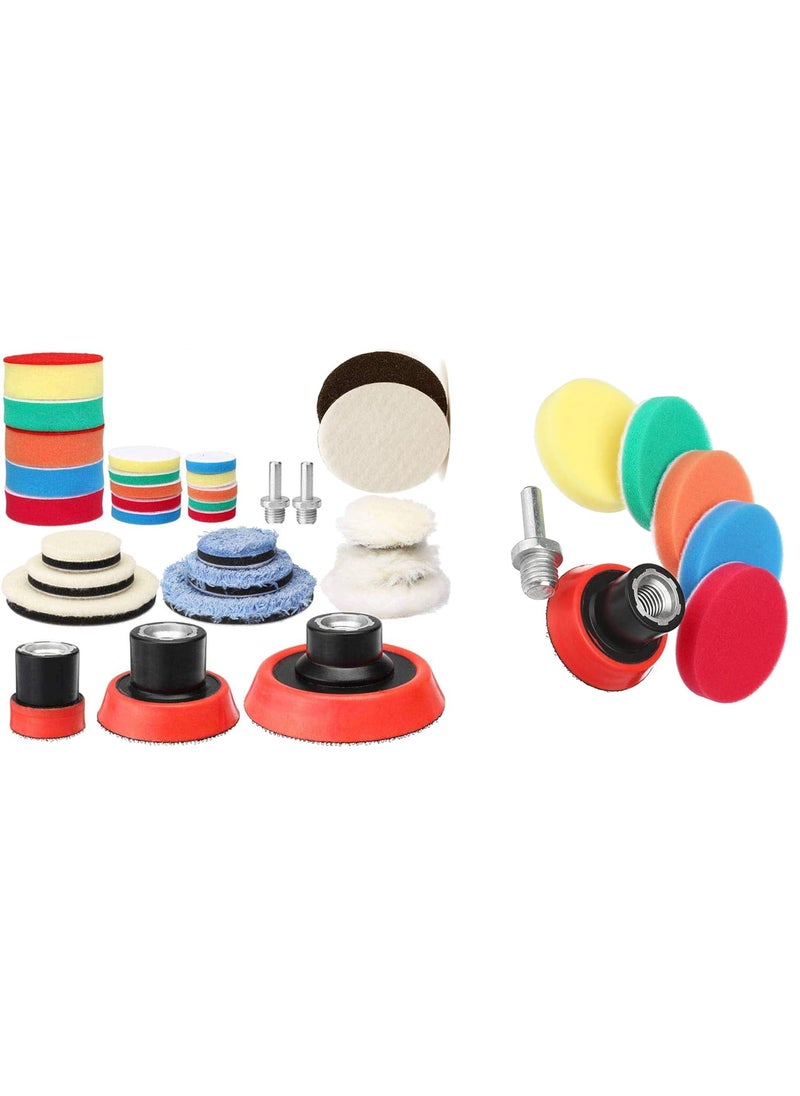 DIY Crafts DIY Crafts 500 Grm 3Kit Buffing Polishing Pad Kit 1 2 3 Kit 5811 Thread Backing Pad Adapters for Car Sanding Polishing Waxing Sealing Glaze Cerium Oxide500 Grm 3Kit  - Image 2