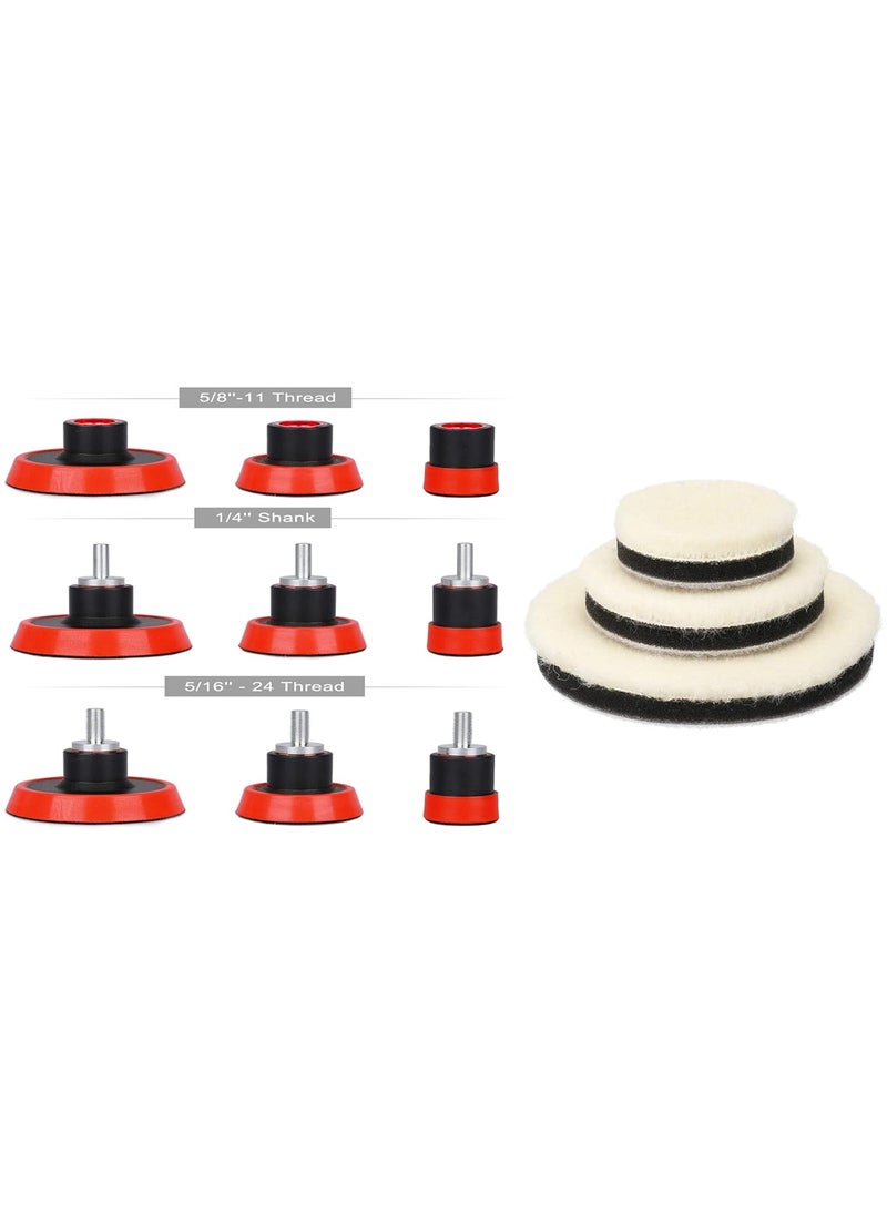 DIY Crafts DIY Crafts 500 Grm 3Kit Buffing Polishing Pad Kit 1 2 3 Kit 5811 Thread Backing Pad Adapters for Car Sanding Polishing Waxing Sealing Glaze Cerium Oxide500 Grm 3Kit  - Image 5