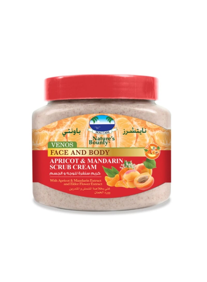 مقشر الوجه والجسم من ناتشرز باونتي فينوس بالمشمش واليوسفي - تركيبة مقشرة ومغذية لبشرة ناعمة ومشرقة، 300 مل