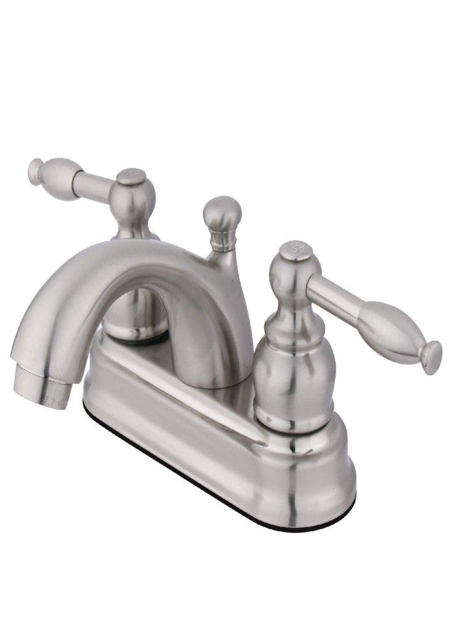 Kingston Brass FB2608KL 4-Inch in Spout Reach Knight 4-Inch Centerset Lavatory Faucet with Brass/ABS Pop-Up, Brushed Nickel - Image 1